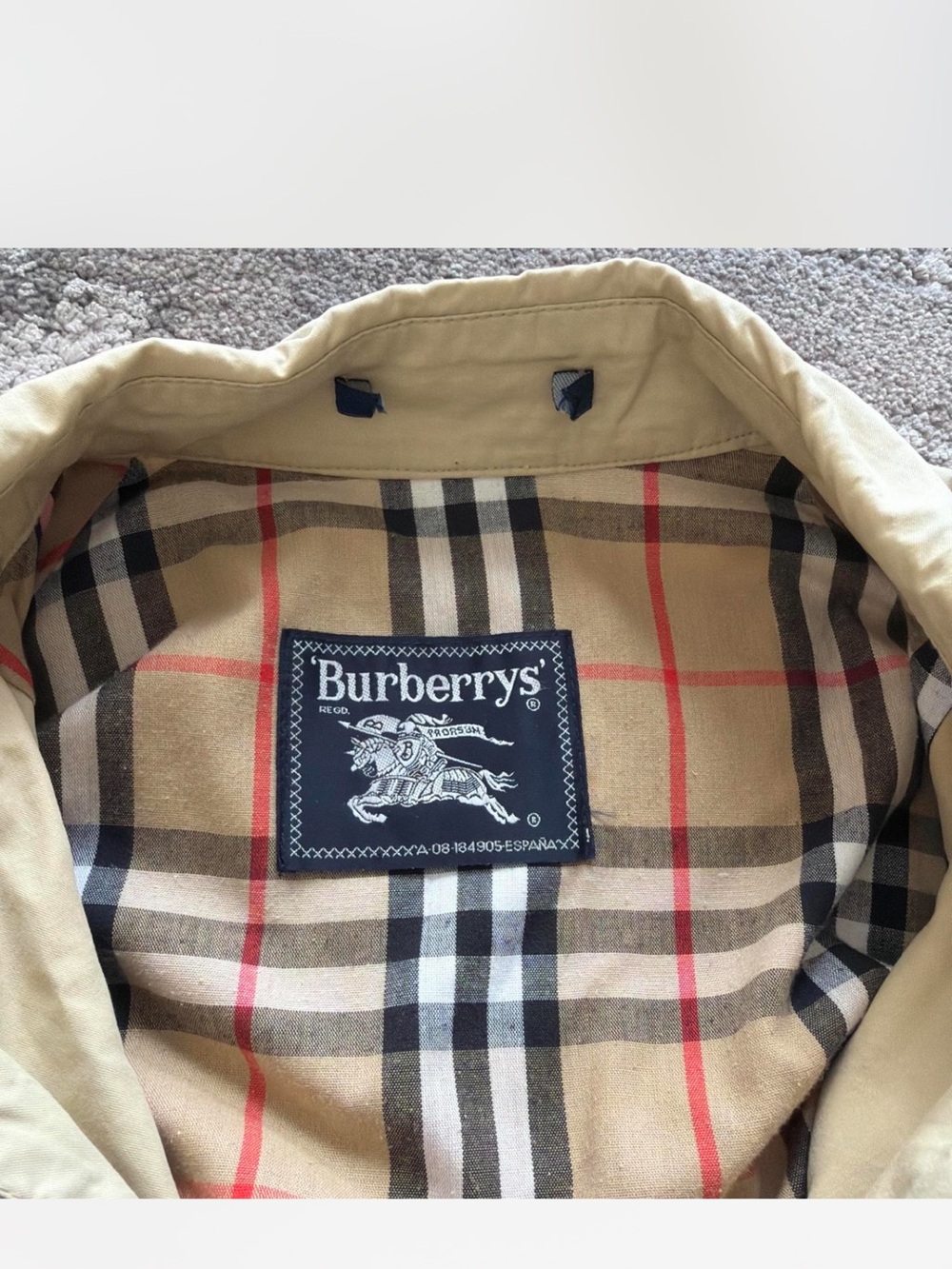 Men’s Burberry Vintage Beige Bomber jacket with Iconic Check Lining
